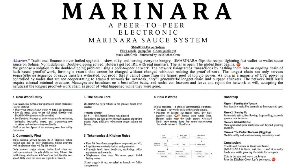 Marinara white paper infographic